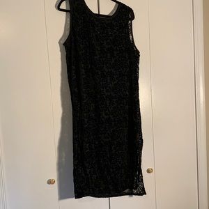 NWT Lucky Brand burnout velvet dress with full slip lining